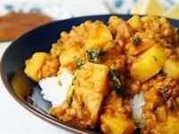 Curry, lentil, red masoor dahl, Punjabi, homemade